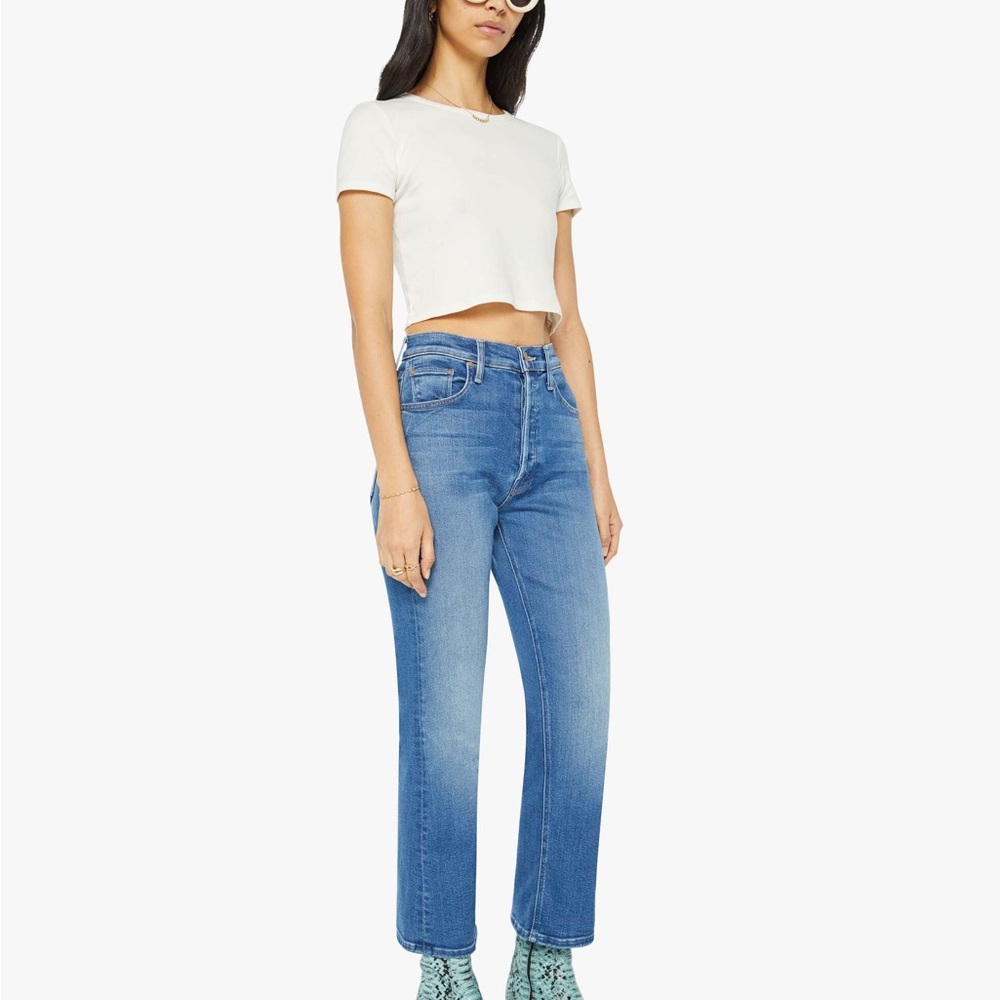 MOTHER Blue Ankle Jeans
